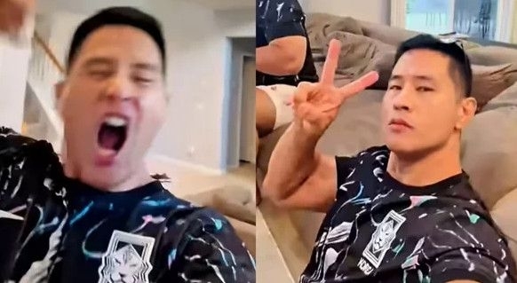 2026 북중미 월드컵 대한민국과 체코전을 시청하는 한국계 미국인 가수 유승준(미국명 스티브 유). 2026.6.12. 유튜브