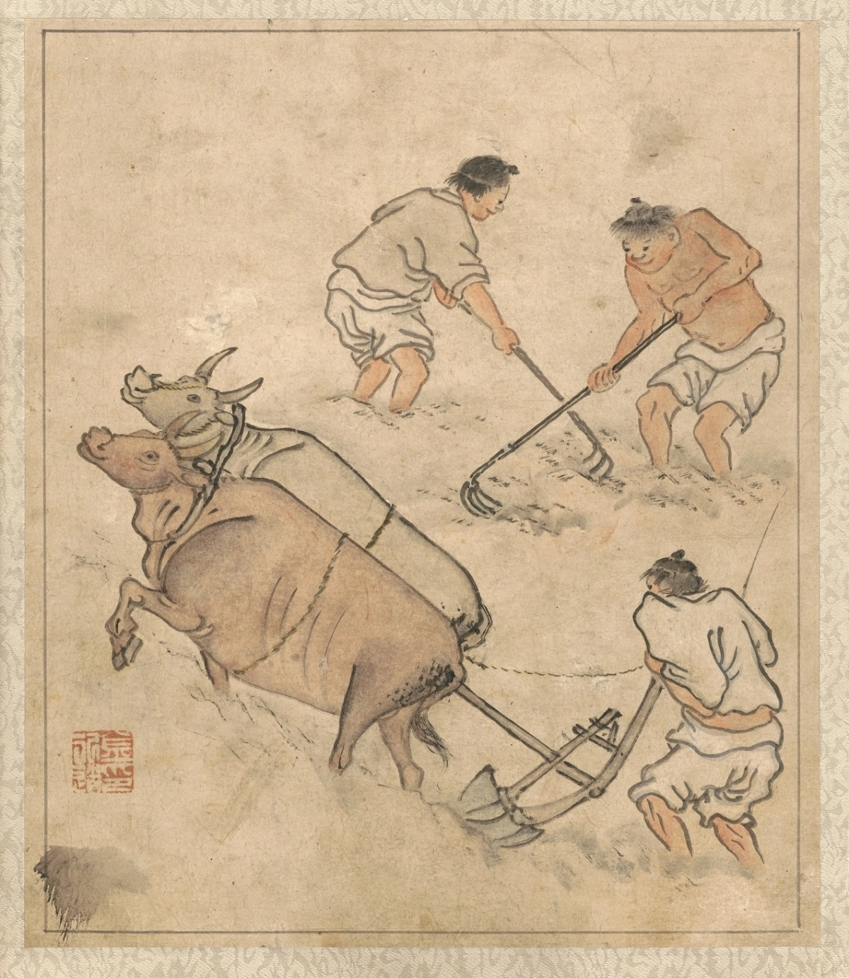 농경 사회에서 6월 하지는 본격적인 여름 농사가 시작되는 중요한 시기다. 그림은 단원 김홍도의 ‘단원 풍속도첩’ 속 ‘논갈이’  국립중앙박물관 제공