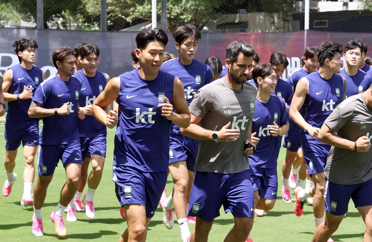 대한민국 대표팀, 멕시코전 앞두고 맹훈련