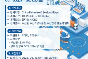 부산경제진흥원, 중국 국제 어업 박람회 참가사 모집…판로 확대 지원