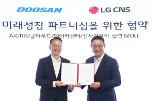 LG CNS·두산,  AI·로봇·데이터센터 협력 나선다