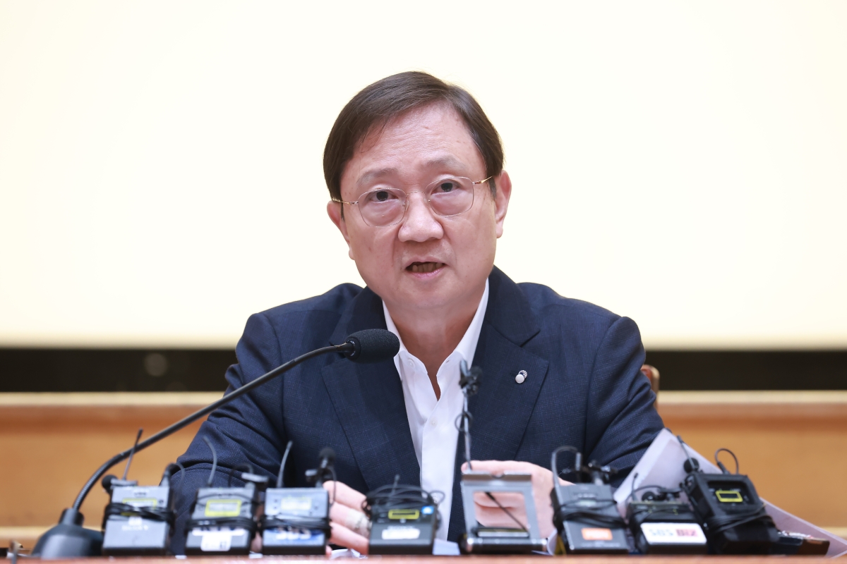 이찬진 금융감독원장이 22일 서울 여의도 금감원에서 진행된 월례 기자간담회에서 발언하고 있다. 금감원 제공