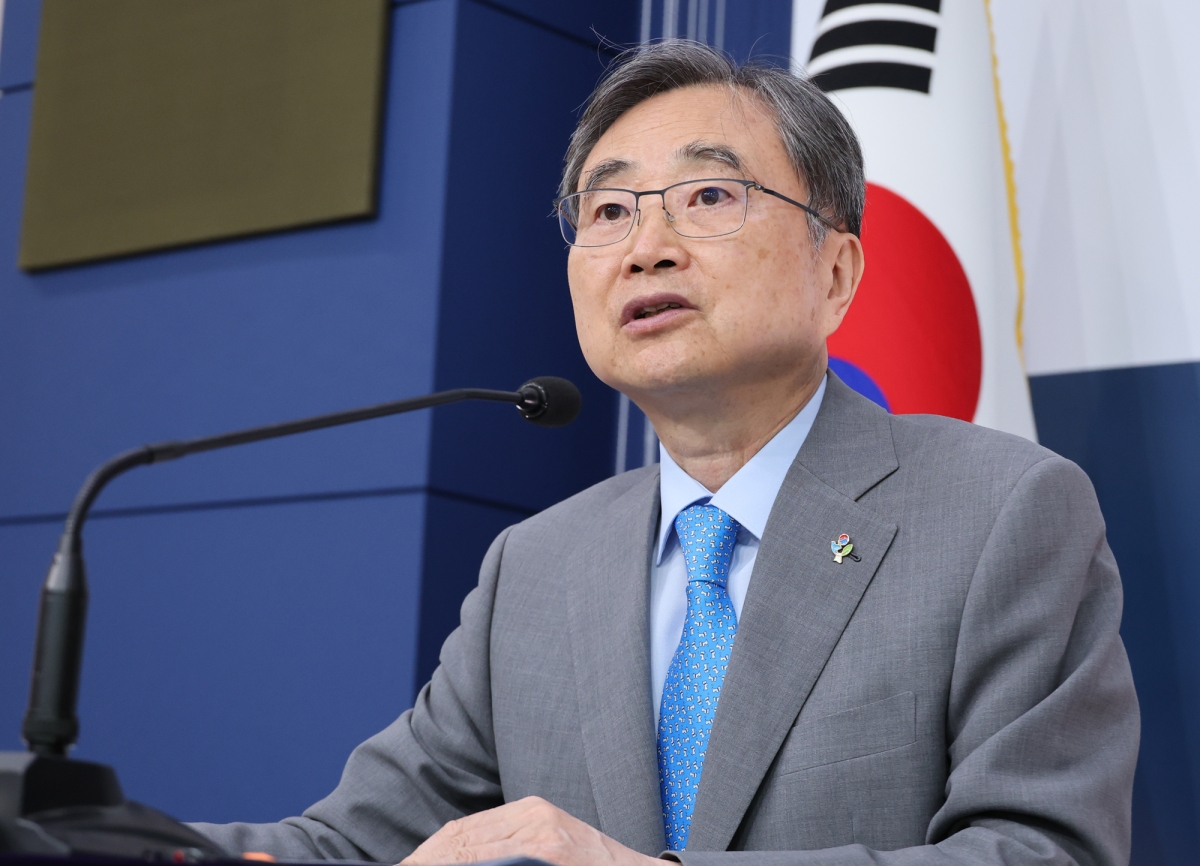 기자 간담회 참석한 조현 외교부 장관