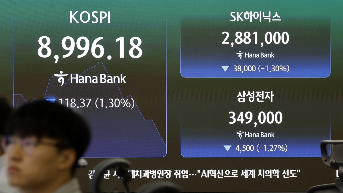 장중 9000피 깨진 코스피