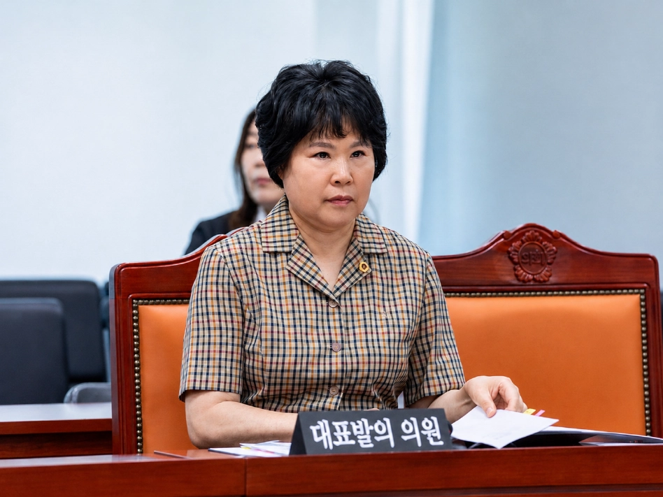 ▲ 서성란 의원이 제391회 정례회 여성가족평생교육위원회 회의에 참석해 대표발의한 아동 놀 권리 증진 조례 개정안의 취지를 설명하고 있다.(사진=경기도의회)