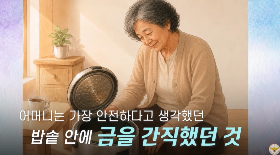 한 경비원이 버려진 전기밥솥에서 약 2100만원 상당의 금을 발견한 뒤 이를 주인에게 돌려준 사실이 뒤늦게 전해졌다. 경찰청 유튜브