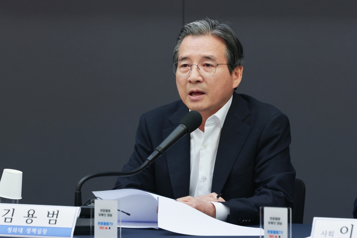 관훈토론회서 모두발언하는 김용범 정책실장