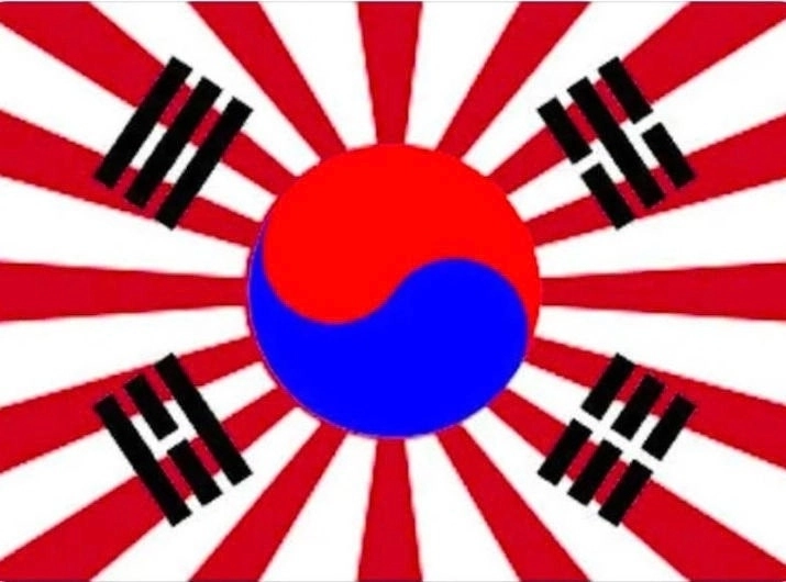 서경덕 성신여대 교수가 일본 네티즌에게 받은 태극기에 욱일기를 합성한 사진. 서 교수 제공