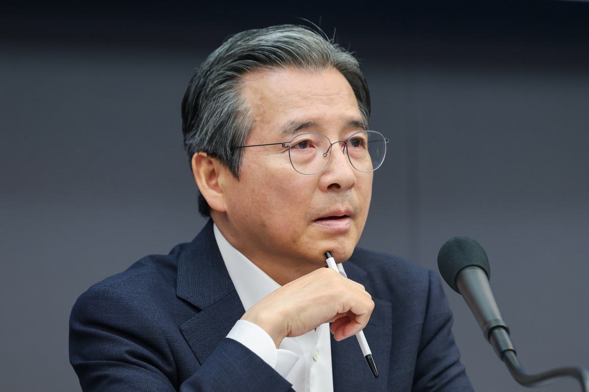 관훈토론회서 모두발언하는 김용범 정책실장