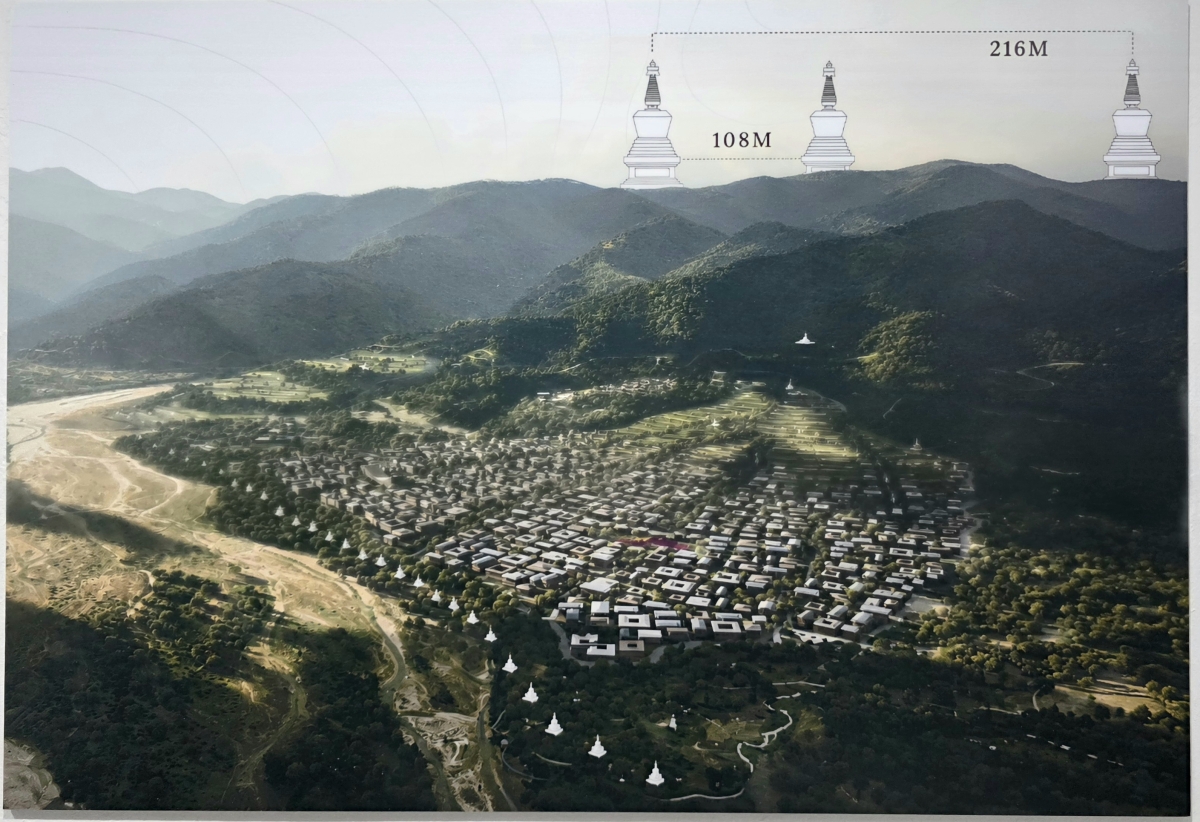 불교 국가인 부탄에서 진행 중인 ‘프로젝트 108’ 조감도. 한국부탄우호협회 제공.