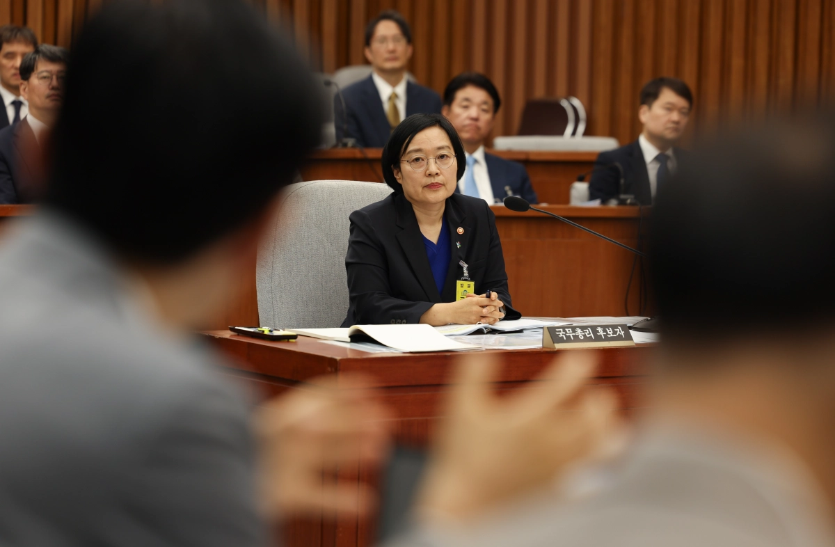 한성숙 국무총리 후보자가 26일 오전 서울 여의도 국회에서 열린 국무총리(한성숙) 임명동의에 관한 인사청문 특별위원회 전체회의에서 질의에 답하고 있다. 뉴시스