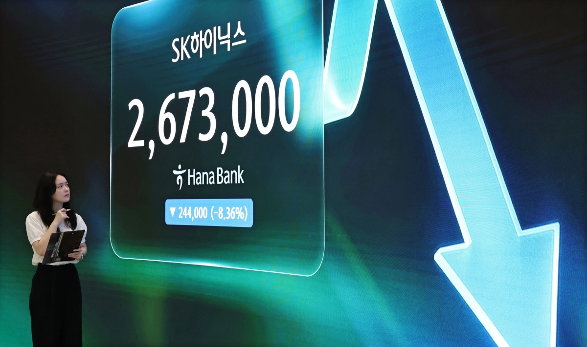 삼성전자 5%, SK하이닉스 8% 급락 마감