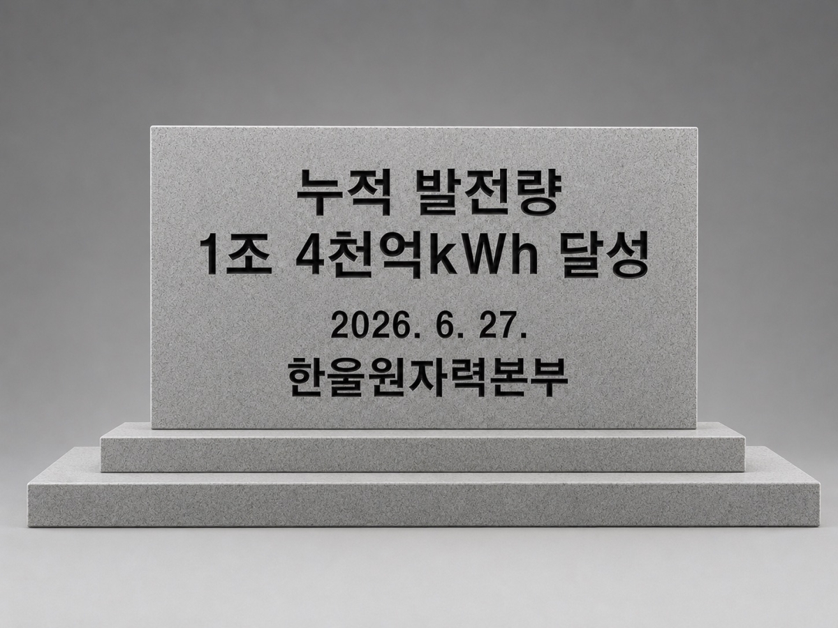 한국수력원자력 한울원자력본부 누적 발전량 1조 4000㎾h 달성 이미지. 한울원자력본부 제공