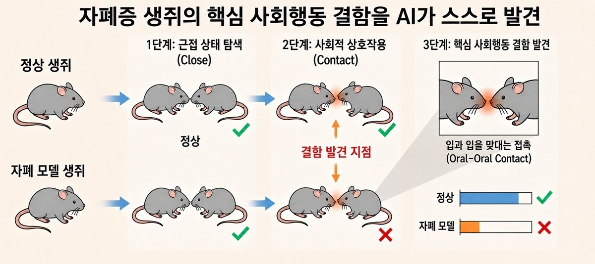 ‘비헤이버트’는 생물학적 지식 학습 없이 행동 관찰만으로도 동물의 상황을 정확히 판단해 낸다. 이 기술은 신약 개발, 정신질환 연구, 행동 유전학 연구 등 다양한 분야에 활용될 것으로 기대된다.  카이스트 제공