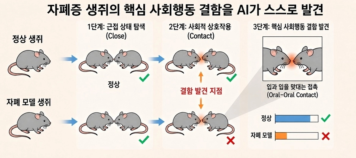 ‘비헤이버트’는 생물학적 지식 학습 없이 행동 관찰만으로도 동물의 상황을 정확히 판단해 낸다. 이 기술은 신약 개발, 정신질환 연구, 행동 유전학 연구 등 다양한 분야에 활용될 것으로 기대된다.  카이스트 제공