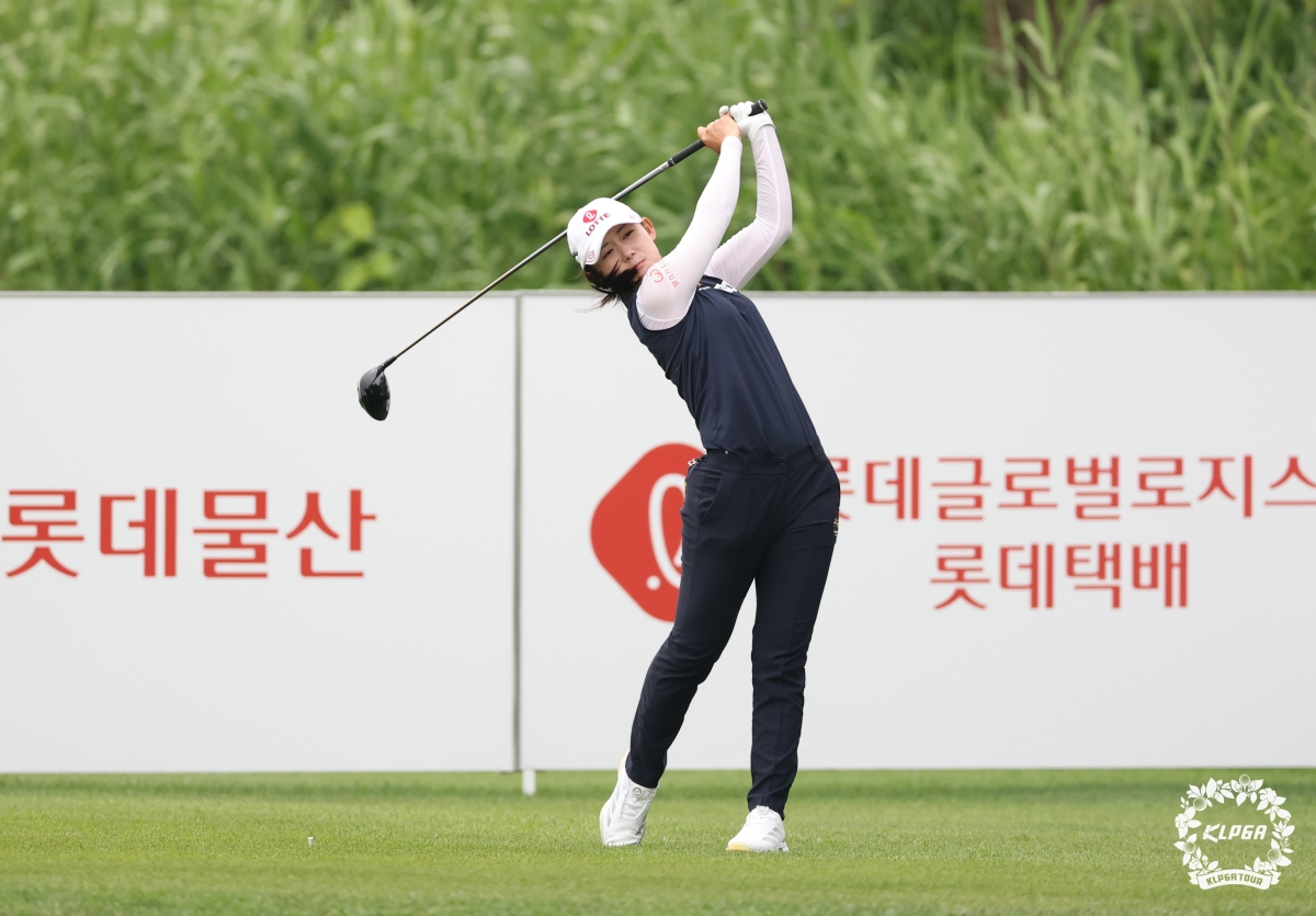 황유민의 티샷. KLPGA 제공.