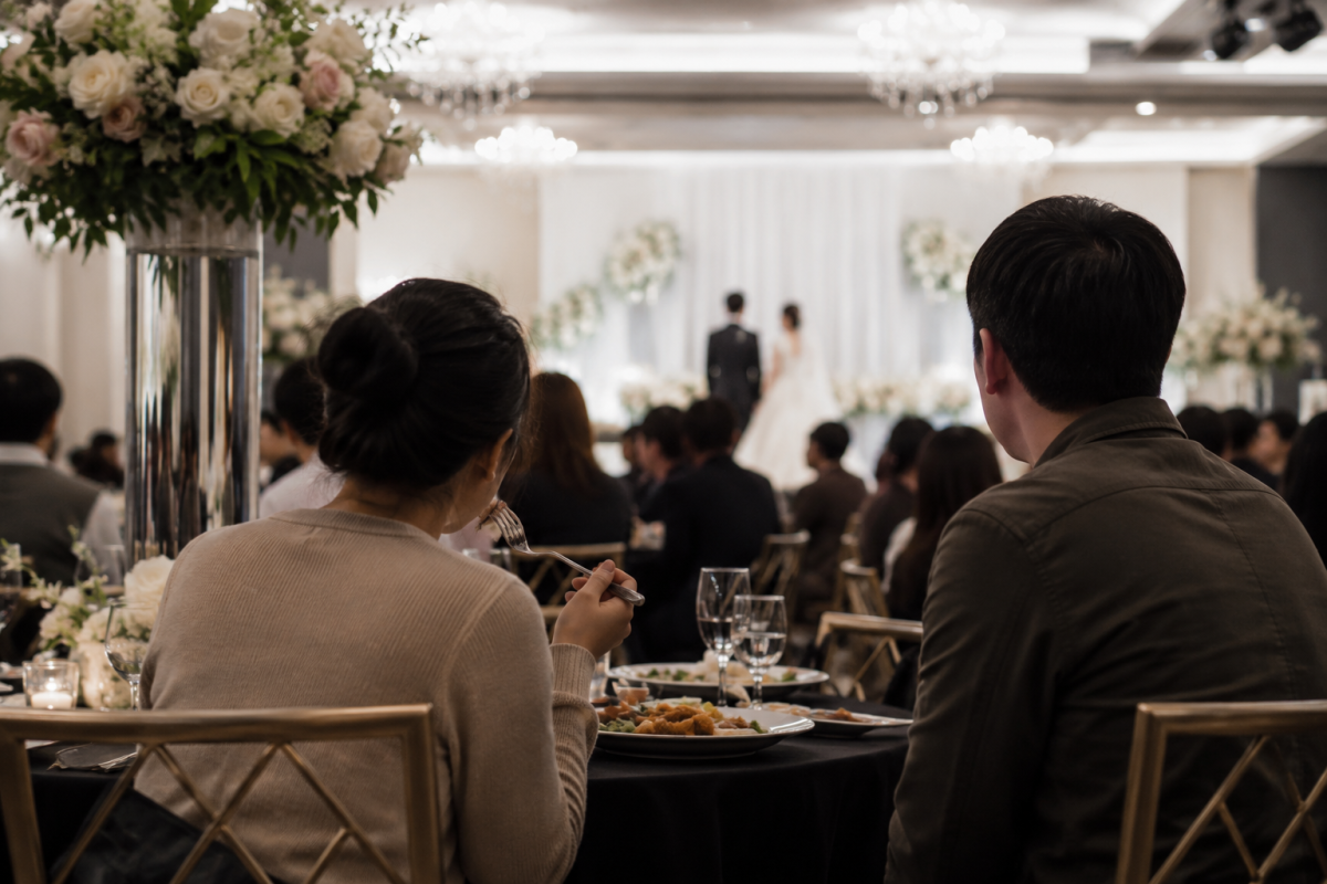 결혼식 하객, 축의금, 암행투어 문화를 그린 AI 이미지