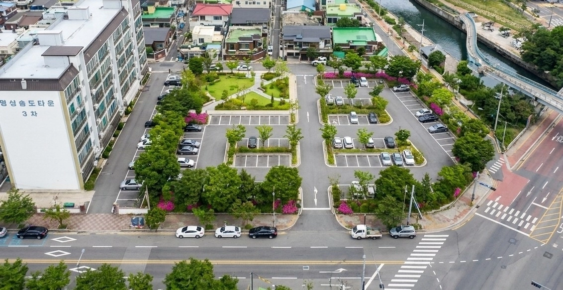 노후주거지정비 지원사업에 선정된 ‘해도동-1지구’ 내 조성될 주차장 및 포켓공원 조감도. 포항시 제공