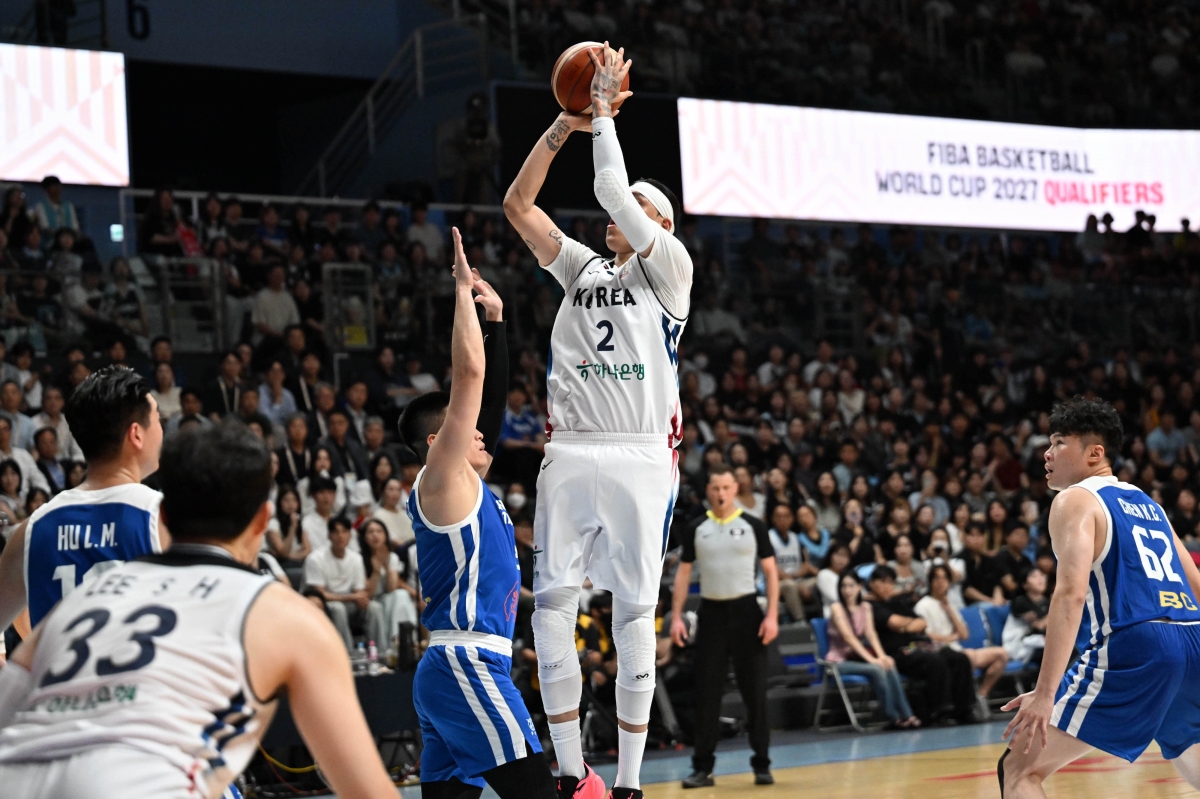 대한민국 농구 대표팀이 3일 경기도 고양시 고양소노아레나에서 열린 2027 FIBA 월드컵 아시아 예선 1라운드 B조 윈도우3 대한민국과 대만의 경기에서 경기를 펼치고 있다. 2026.7.3 홍윤기 기자
