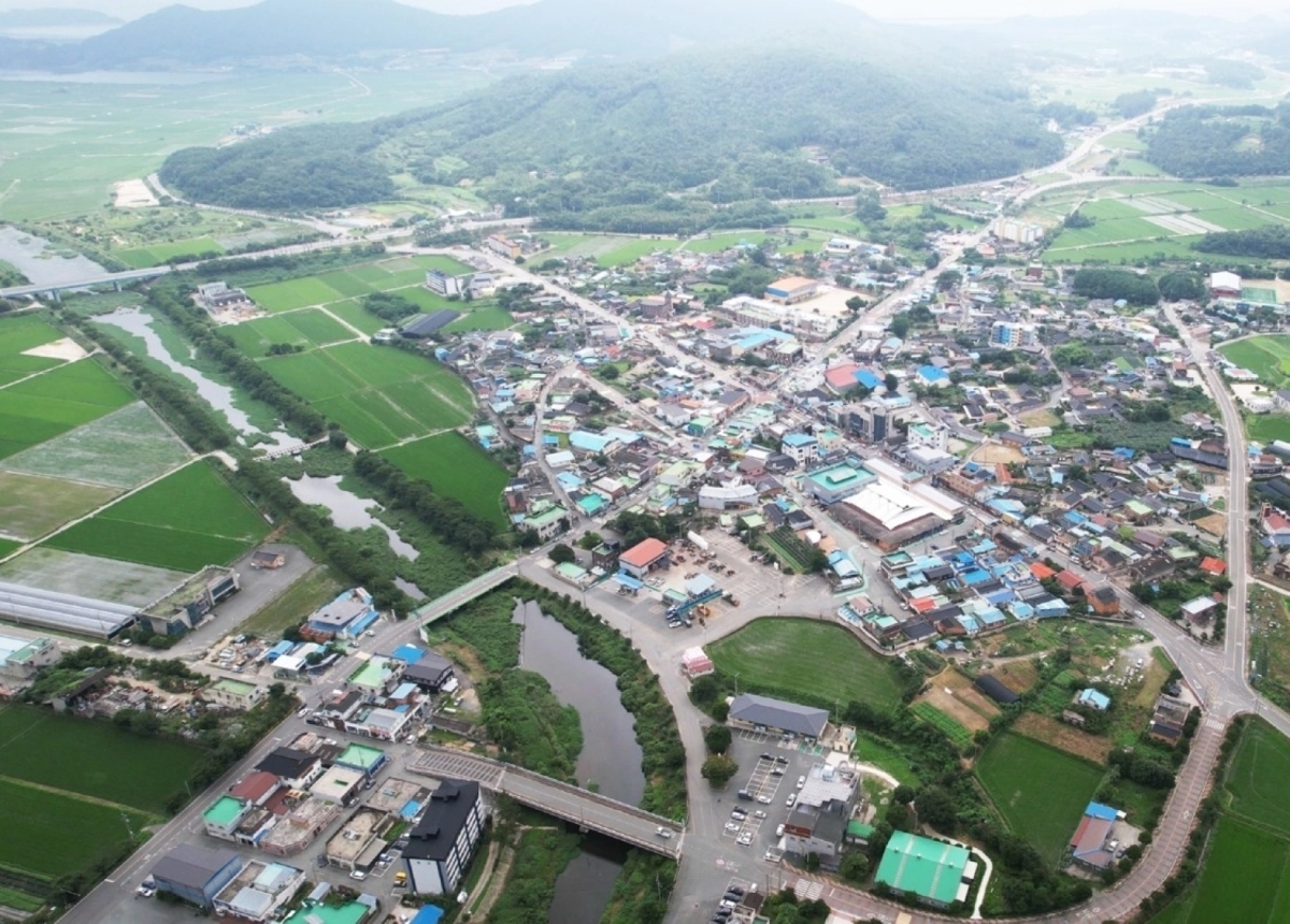 일반농산어촌개발 공모에 선정된 장흥군 관산읍 전경.
