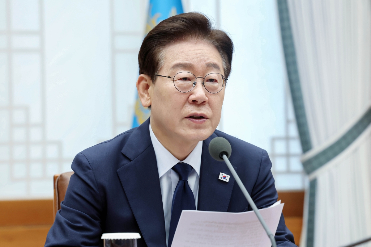 이재명 대통령이 6일 청와대에서 열린 메가프로젝트 민관합동 점검회의에서 발언하고 있다. 2026.7.6