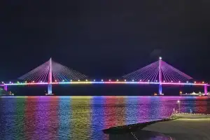목포시, 목포대교 경관조명 특화사업 완료…두 달간 시범 운영