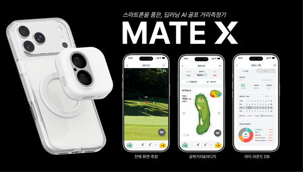 스마트폰에 부착해 쓰는 AI 거리 측정기 ‘메이트X’. R2G 제공.