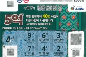 thumbnail - “5천원인 줄 알았는데”…복권 내밀자 사장님 화들짝 “손님, 그거 5억이에요”