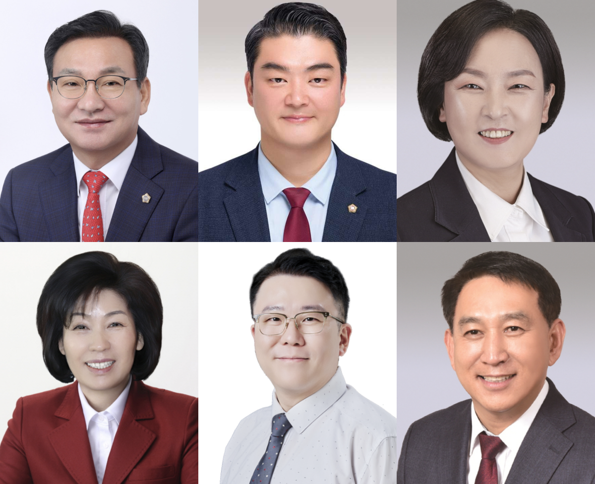 대구시의회 하중환 운영위원장, 류종우 기획행정위원장, 이재숙 문화복지위원장, 박종필 경제환경위원장, 김태우 건설교통위원장, 이성오 교육위원장. 대구시의회 제공