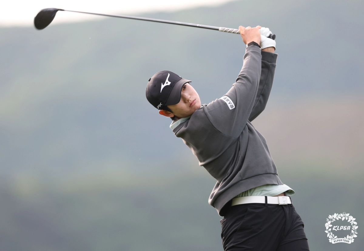 김나현의 호쾌한 드러이버 스윙. KLPGA 제공.