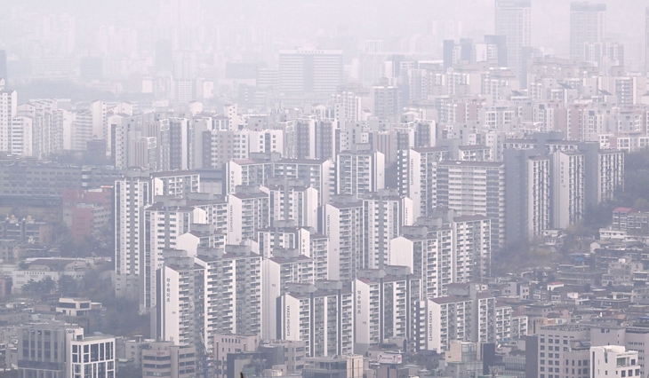 서울 남산에서 본 서울시내 아파트