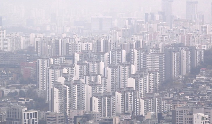서울 남산에서 본 서울시내 아파트