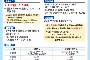 영등포구 “소상공인·중소기업 이자 부담 덜어드려요”