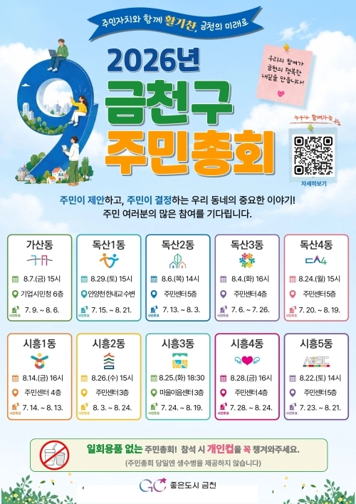 서울 금천구 주민총회 홍보물. 금천구 제공