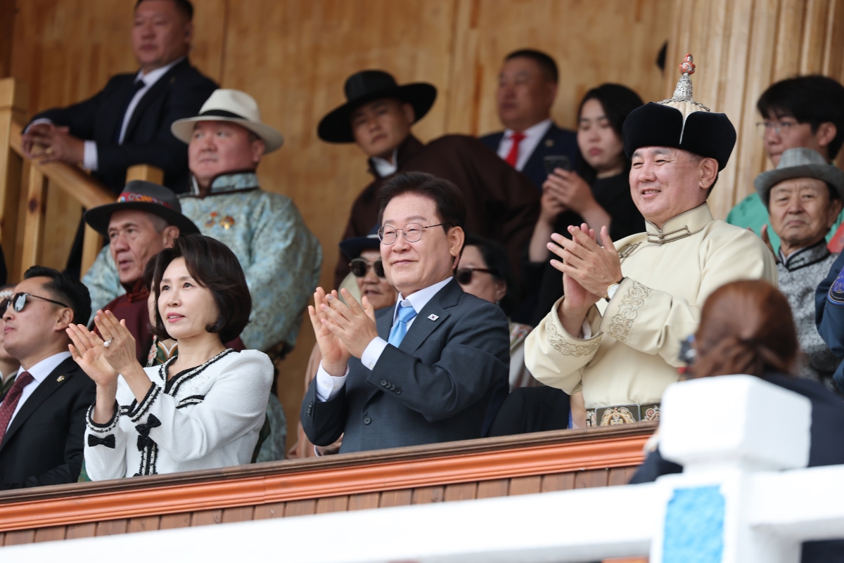몽골 나담축제 참석한 한-몽골 정상
