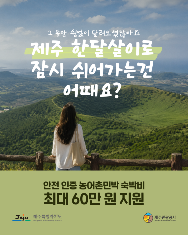 50팀 모집에 178팀 몰렸다… 제주 ‘ 한달 살이 안전 민박’ MZ세대에 흥행