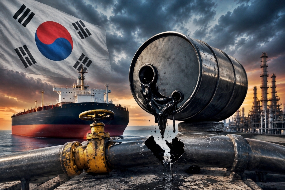 미국과 이란의 무력 충돌이 재개되면서 호르무즈 해협을 둘러싼 긴장이 다시 고조되자 국내 정유업계도 원유 수급 상황을 예의주시하고 있다. 13일 산업통상자원부와 정유업계에 따르면 정부는 이날 문신학 산업부 차관 주재로 정유·해운업계, 한국석유공사와 함께 긴급 원유 수급 점검회의를 열고 중동 정세와 국내 공급망 영향을 점검했다. 사진은 인공지능 도구를 활용해 호르무즈 해협과 원유 수급을 시각화한 자료. 2026.7.13 서울신문