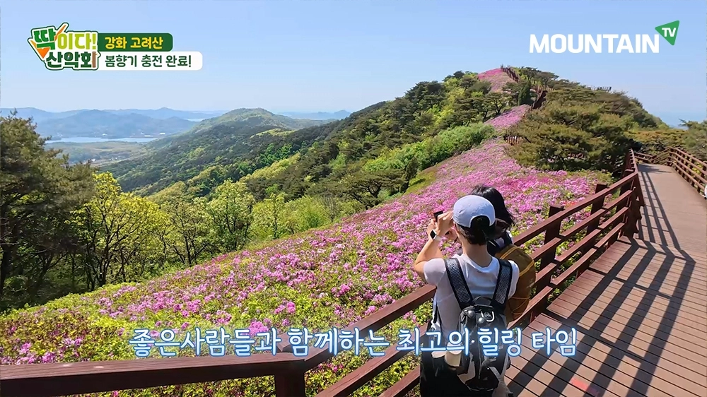 자연의 색채가 어우러진 강화 고려산 능선 전경. 마운틴TV 제공