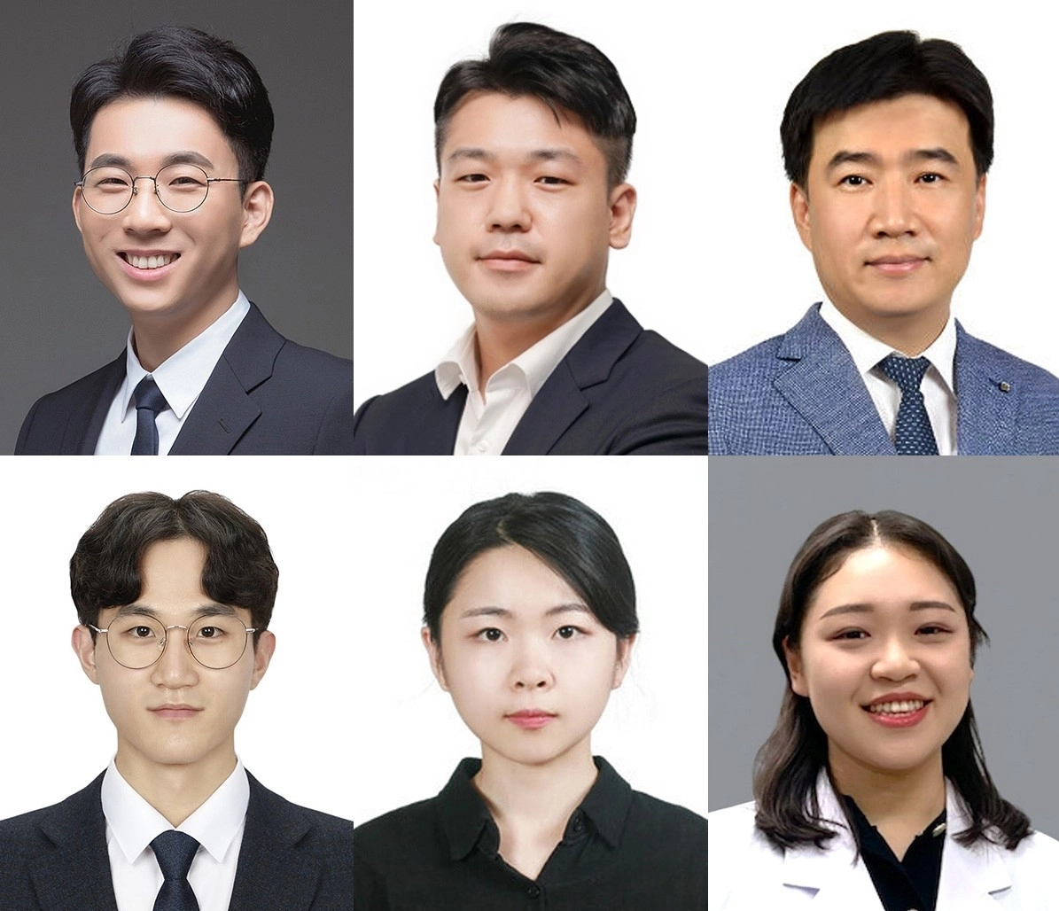 연구진 사진. (왼쪽부터 오른쪽 하단 순으로) 이현욱 UNIST 에너지화학공학과 교수, 이홍경 연세대 신소재공학과 교수, 김일두 KAIST 신소재공학과 교수, 최승우 UNIST 에너지화학공학과 박사과정생, 김주영 UNIST 에너지화학공학과 박사, 서지연 연세대 신소재공학과 박사과정생. 연세대 제공