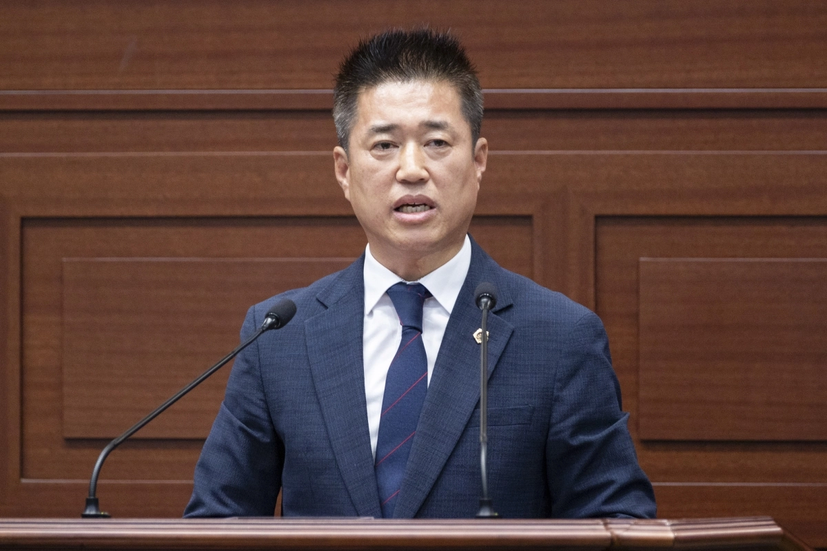 16일 진행된 경북도의회 제364회 임시회 본회의에서 5분 자유발언을 하는 도희재 의원. 경북도의회 제공