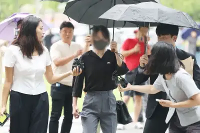 출입 막은 ‘올다르크’ 구속 기로… 취재진 질문엔 묵묵부답