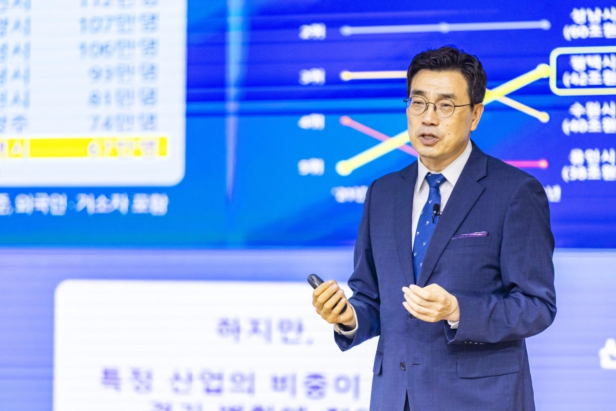 최원용 평택시장이 21일 민선 9기 출범 기자회견을 하고 있다. 평택시 제공