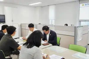 이주현·백승기 경기도의원, 안성시 건설관리과와 한천 정비 및 용수 방류 대책 논의