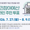 동대문구, 2027년 주민참여예산사업 온라인 투표 시작