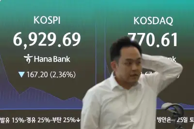 유가 100달러 넘자 증시도 ‘털썩’…코스피 2%대 하락