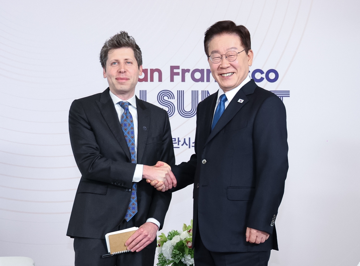 오픈AI CEO 만난 이재명 대통령