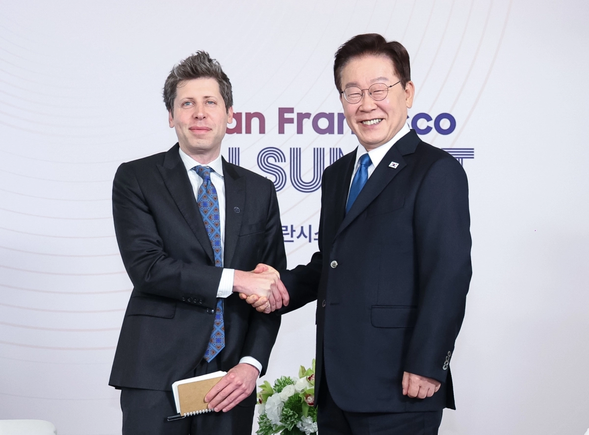 오픈AI CEO 만난 이재명 대통령