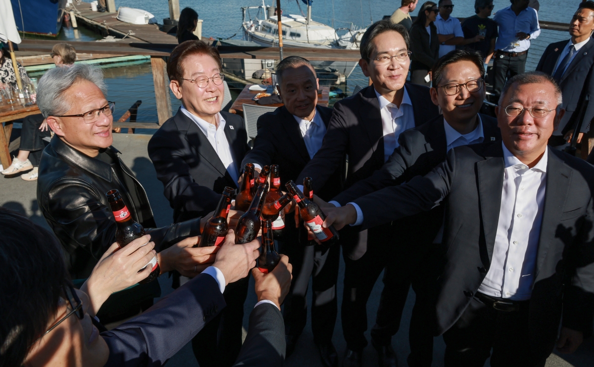 이재명 대통령, 글로벌 AI 리더 만찬