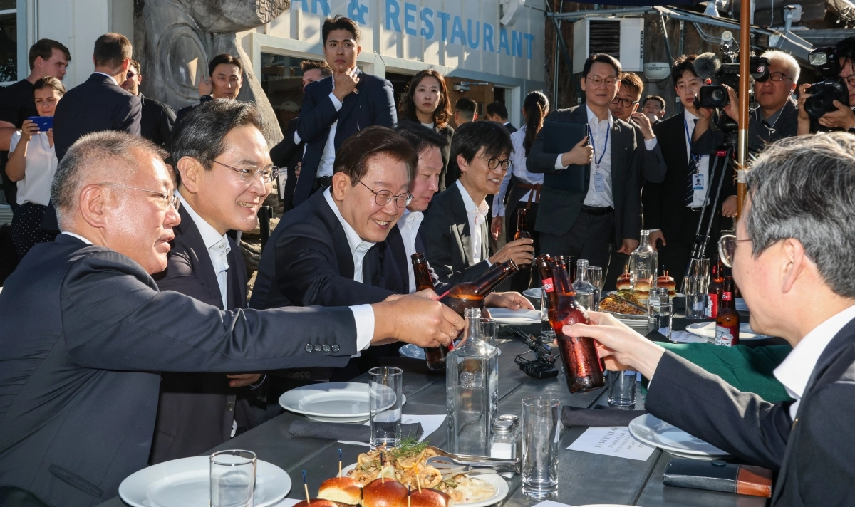 이재명 대통령, 글로벌 AI 리더 만찬