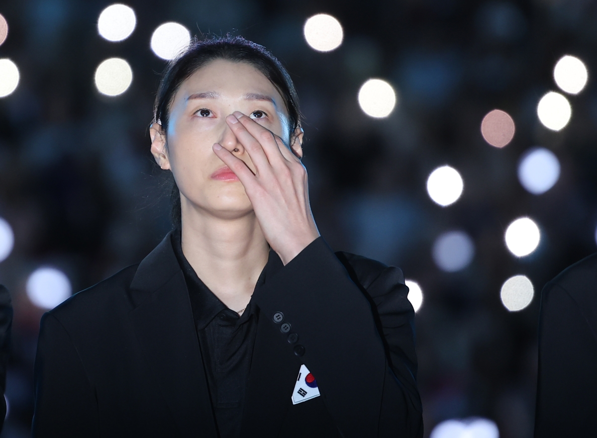 지난해 2월 김연경 선수의 국가대표 은퇴식 모습. 연합뉴스